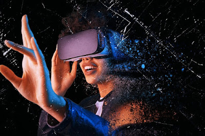Virtual Reality VR headset and Augmented Reality AR applications