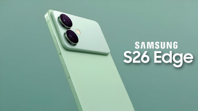 Samsung Galaxy S26 Edge expected colours 2025 including Phantom Black, Arctic Silver, Ocean Blue, Sunset Gold, Aurora Violet, Mystic White, and Emerald Green with matte, glossy, and gradient finishes.