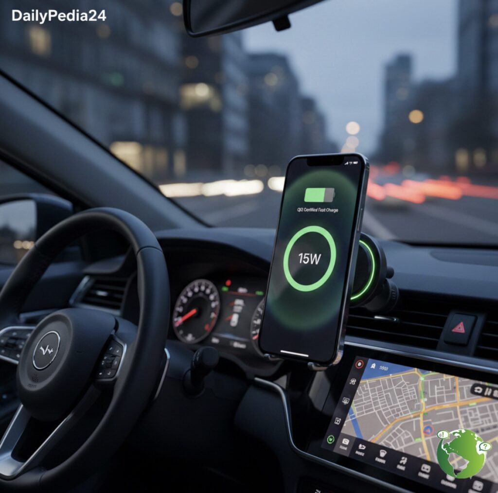 Qi2 Certified MagSafe Car Charger with Powerful Magnetic Grip